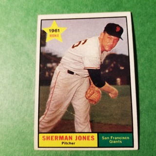 1961 - TOPPS BASEBALL CARD NO. 161 - SHERMAN JONES ROOKIE - GIANTS