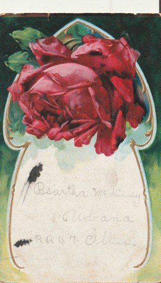 Vintage Used Postcard: (y): 1910 Rose