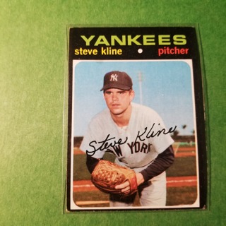 1971 Topps Vintage Baseball Card # 51 - STEVE KLINE - YANKEES - EXMT/NRMT