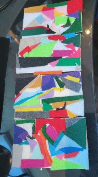 LOT OF 4***FELT ON INDEX CARDS (3X5)