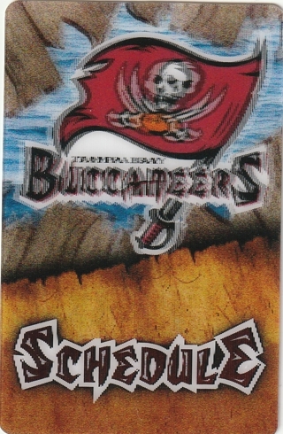 Tampa Bay Buccaneers 2008 NFL pocket schedule 3D