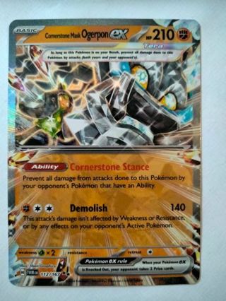 Ogerpon ex 122/167 double rare holo nm pokemon