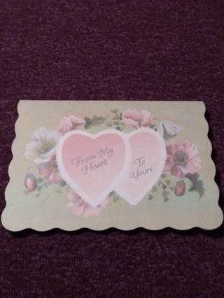 VICTORIAN VALENTINE NOTECARD - HEARTS