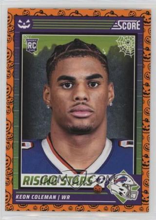 2024 Panini Score-A-Treat - Rising Stars - Orange Pumpkins #32 - Keon Coleman