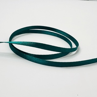 Teal Blue Green Satin 1/4” Wide Ribbon 