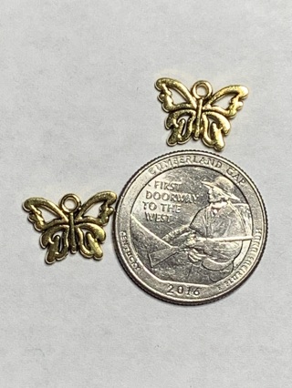ANTIQUE GOLD CHARMS~#78~SET OF 2~FREE SHIPPING!