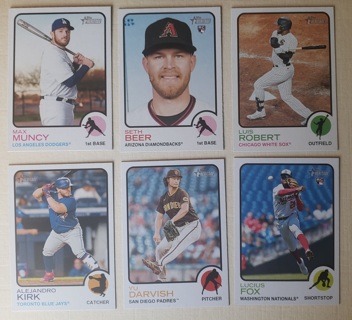 2022 Topps Heritage 6 different Cards - All Listed 