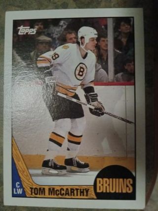 1987 TOPPS TOM McCARTHY BOSTON BRUINS HOCKEY CARD# 38