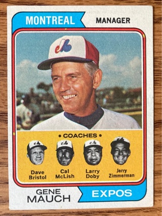 1974 Topps Gene Mauch baseball card 