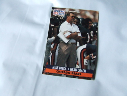 1991 Mike Ditka Chicago Bears Pro Set Card #108 Hall of Famer