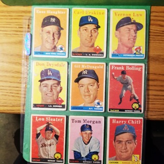 9 - LOT - 1958 -  TOPPS PR-GOOD BASEBALL CARDS