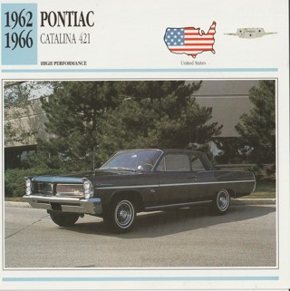 Classic Cars 6 x 6 inches Leaflet: 1962-1966 Pontiac Catalina 421