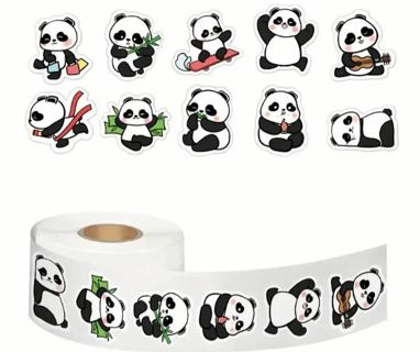 ➡️⭕(10) 1" PANDA BEAR STICKERS! (SET 1 of 4)