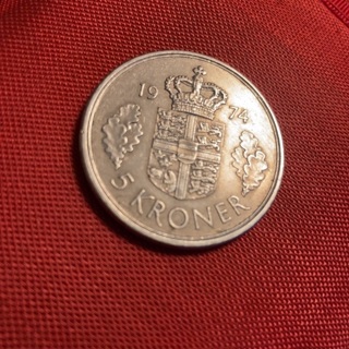 DENMARK 5 Kroner – 1974