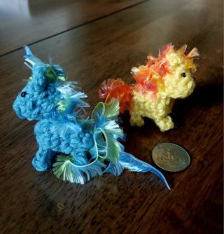 Tiny Wild Horses. New. Crocheted by Me.