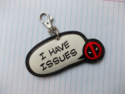 Deadpool MARVEL Clip Keychain "I HAVE ISSUES"