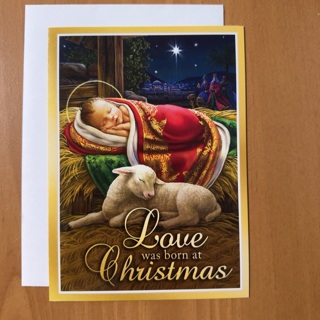 Love Was Born Christmas Card 