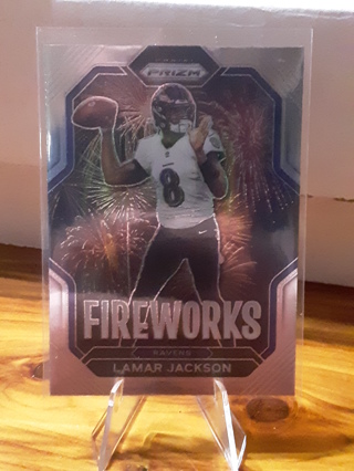 Lamar Jackson 2022 Panini Prizm Fireworks #F-7