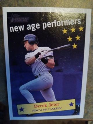 2001 TOPPS HERITAGE NEW AGE PERFORMERS DEREK JETER NEW YORK YANKEES BASEBALL CARD# NAP8