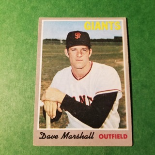  1970 - TOPPS BASEBALL CARD NO. 58 - DAVE MARSHALL - GIANTS