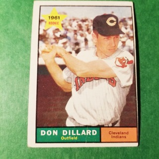 1961 - TOPPS BASEBALL CARD NO. 172 - DON DILLARD ROOKIE -  INDIANS