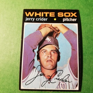 1971 Topps Vintage Baseball Card # 113 - JERRY CRIDER - WHITE  SOX - NRMT+ 