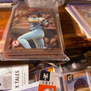 (25) random 1996 topps finest additions baseball cards w.coating 