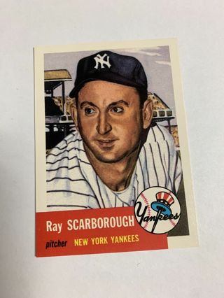 1991 Topps 1953 Archive Ray Scarborough New York Yankees REPRINT