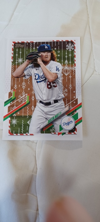 21 Topps Holiday Dustin May Snowflake variation