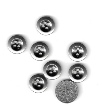Silver metal buttons (7)