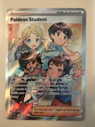 Paldean student 230/091 rare holo nm pokemon