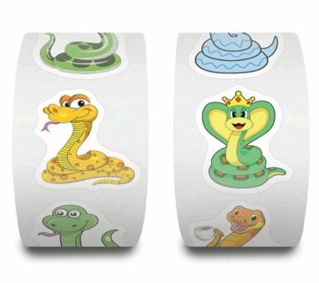 ➡️⭕(10) 1" SNAKE STICKERS!!⭕(SET 2 of 2)REPTILE