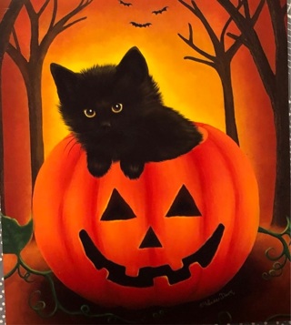 Pumpkin Kitty - 3 x 4” MAGNET - GIN ONLY