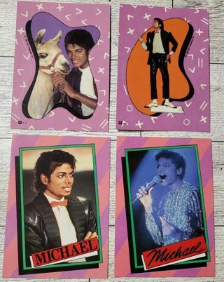 4 Michael Jackson 1984 Cards