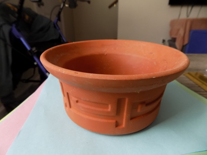 Off Yard and Deck Terra Cotta bowl Outdoor use only 6 inch round