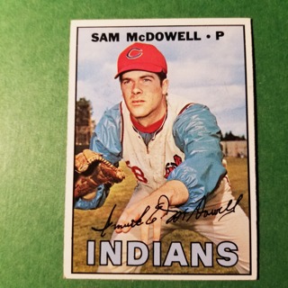 1967 - TOPPS BASEBALL CARD NO. 295 - SAM McDOWELL - INDIANS - EXMT/NRMT/MT. - READ