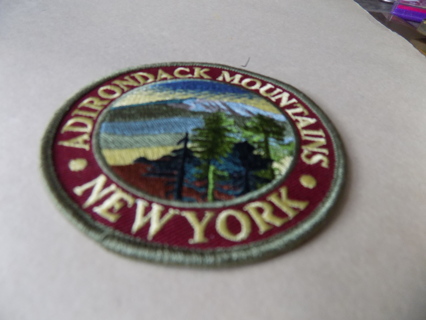 Embroidery patch Adirondack Mountains New York 3 12/4 inch round