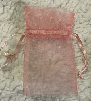 Small Pink Organza Pouch