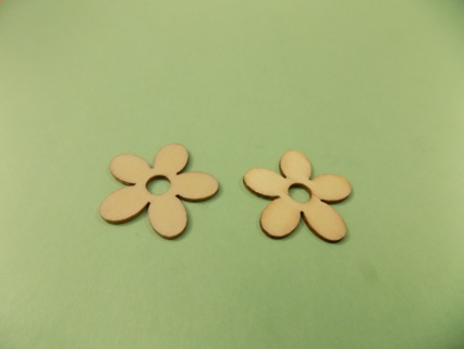 Set of 2 wooden flower shapes for crafts # 1