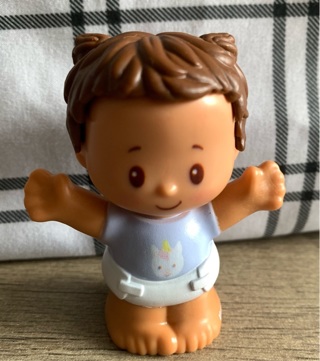 Fisher Price Little People Girl Baby In Diaper Preowned 