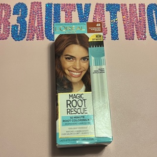L’Oreal Magic Root Rescue 10 Minute Root Hair Coloring Kit 4R Dark Auburn