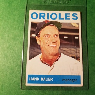 1964 - TOPPS BASEBALL CARD NO. 178 - HANK BAUER MGR. - ORIOLES