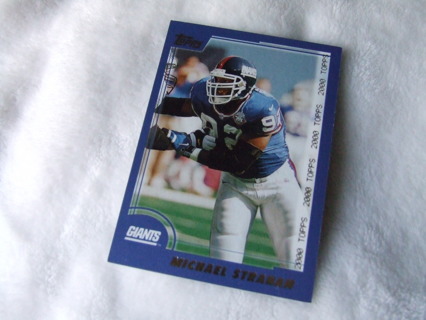 1999 Michael Strahan New York Giants Score Card #47 Hall of Famer