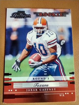 Jabar Gaffney Florida Gators Rookie Card playoff Prestige