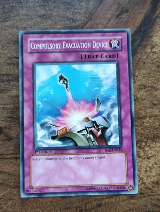 Yu-Gi-Oh Card 1st Edition Compulsory Evacuation Device