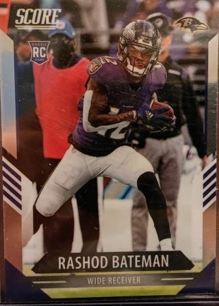 2021 CHORONICLES SCORE RASHOD BATEMAN ROOKIE RC # 415 BALTIMORE RAVENS