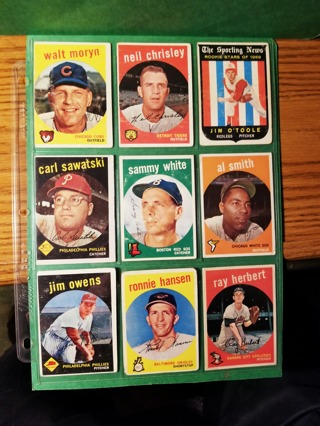 9 - LOT - 1959 TOPPS. VARIOUS CONDITION. READ