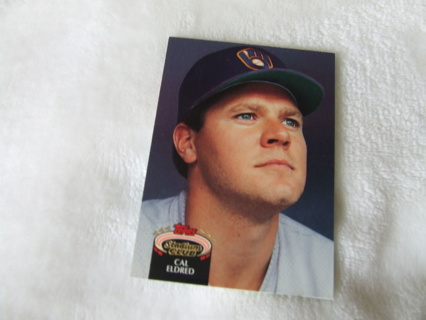 1992 Cal Eldred Milwaukee Brewers Stadium Club Card #327