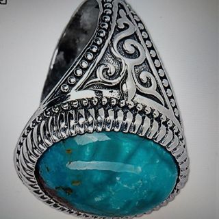 Sterling silver turquoise ring size 12, retails $63