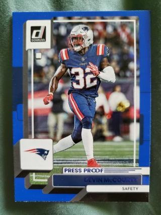 2022 Donruss Press Proof Blue Devin McCourty